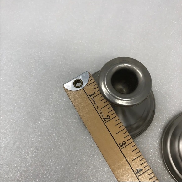 FB Rogers Pair of Pewter Candlestick Holders - Picture 7 of 11